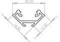 Profil LED BASIC C Narożny 1m