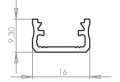 Profil LED BASIC A Nawierzchniowy 2m