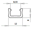 Profil LED BASIC X Nawierzchniowy 1m