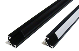  Profilo LED BASIC K1 Angolare NERO 1m