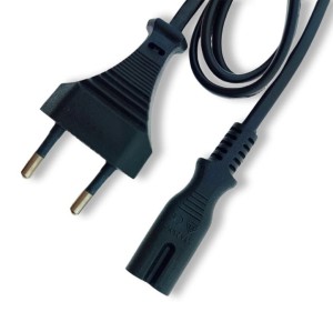 Przewód OMY AC 2 PIN "ósemka" 2x0,5mm2, 1,5m, wtyczka prosta