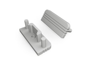 Zaślepka do profilu LED SURFACE10 pełna szary