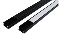  Profilo LED BASIC N1 da superficie NERO 1m