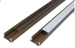  Profilo LED BASIC N1 da superficie INOX 1m