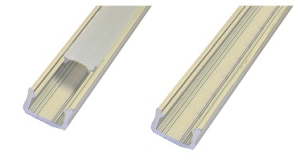 Profilo LED BASIC N2 da superficie ARGENTATO 1m