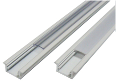 Profilo LED BASIC W1 da inasso BIANCO 1m