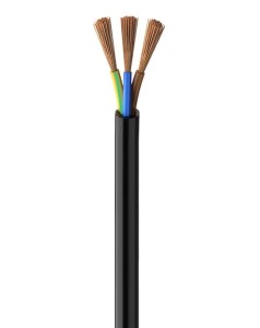 Przewód OMY 3 x 0,75mm CZARNY 1m 230V  